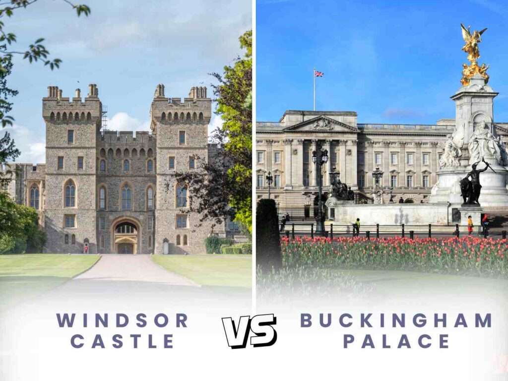 windsor castle vs buckingham palace